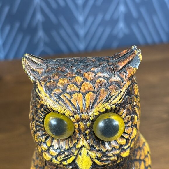 Vintage Pearlite Stone Owl Canadian Wildlife Home Decor - Picture 7 of 12